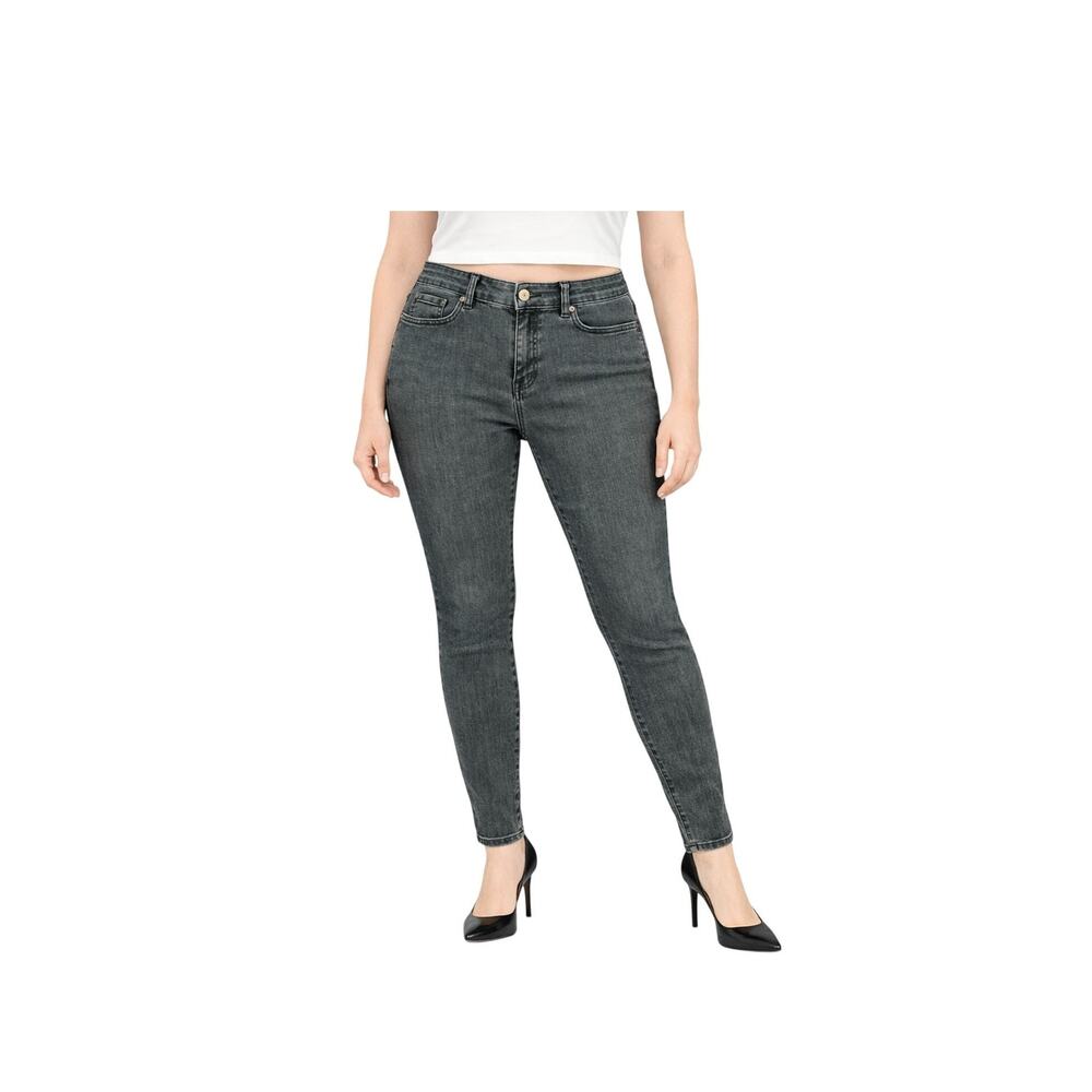 prAna Jeans Womens Size 8 Black Skinny Mid Rise Zip Front Pockets Light Wash